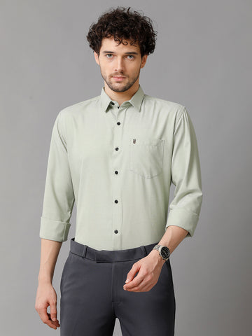 Light Green Premium Oxford Cotton Slim Fit Shirt