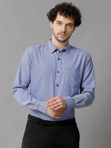 Royal Blue Premium Oxford Cotton Slim Fit Shirt