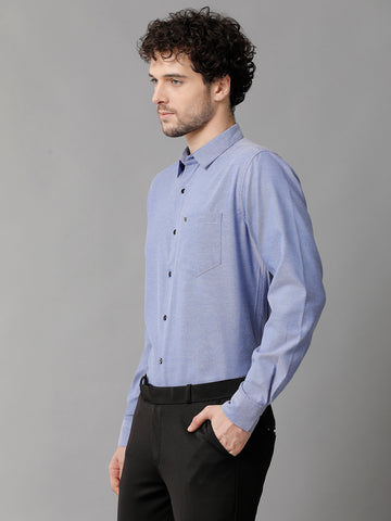 Royal Blue Premium Oxford Cotton Slim Fit Shirt