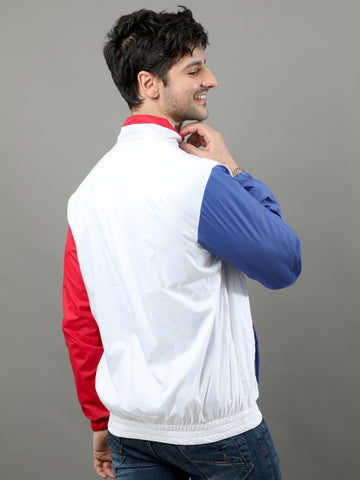 Blue | White | Red Unisexual Slim Fit Windcheater