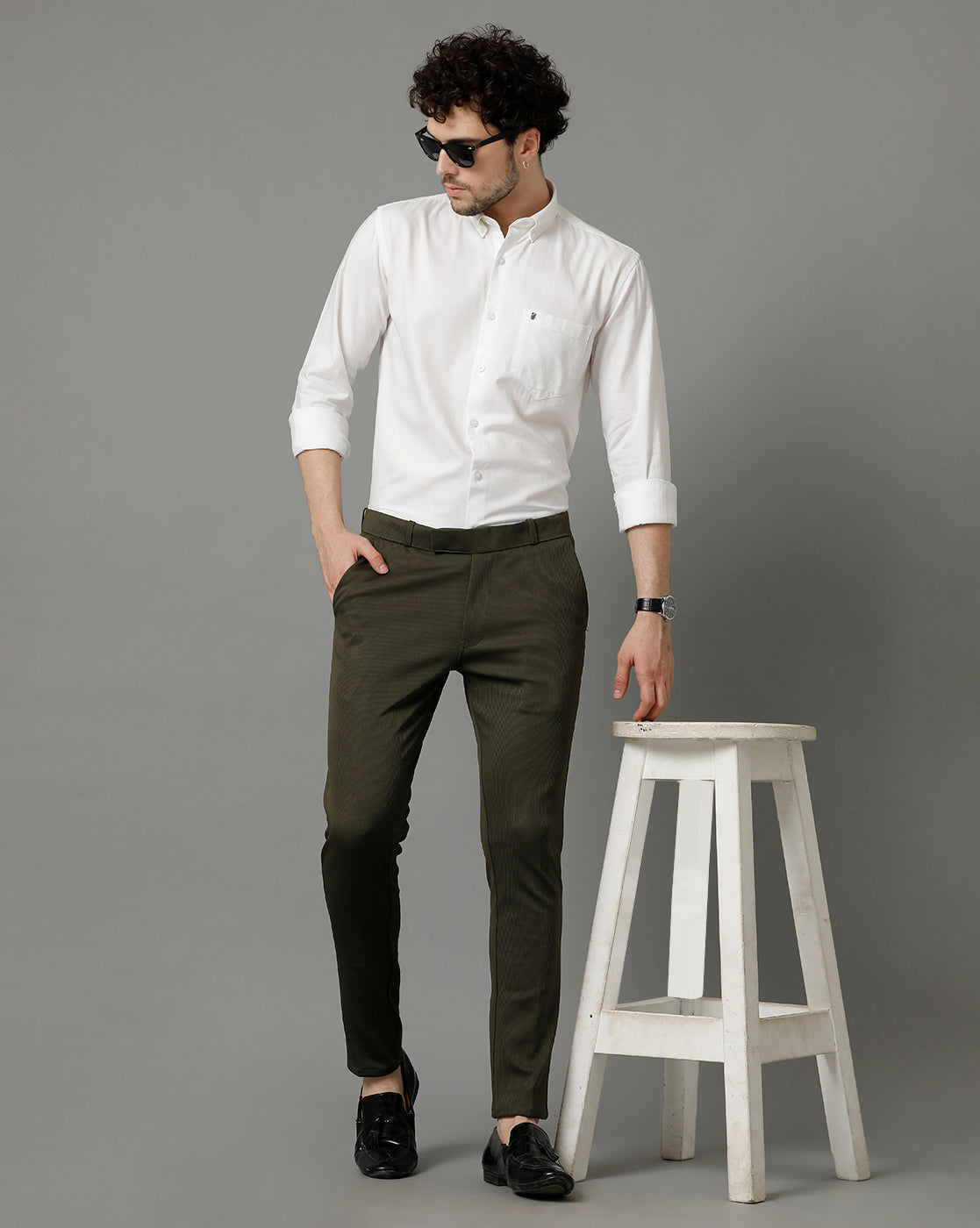 Premium White Cotton Slim Fit Shirt