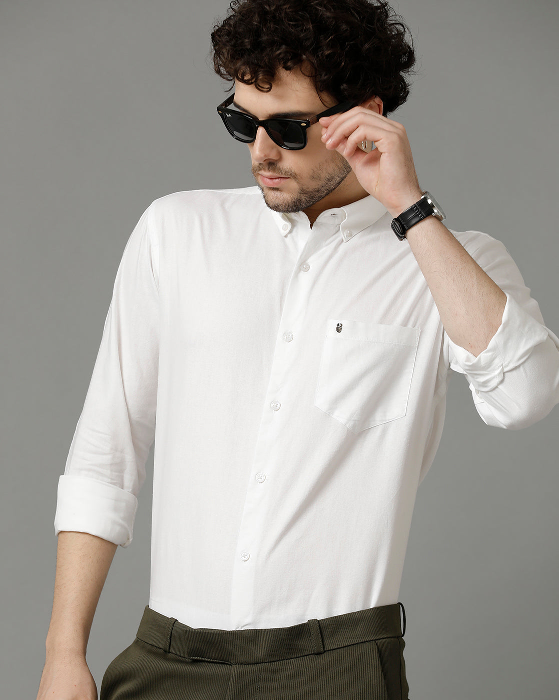Premium White Cotton Slim Fit Shirt