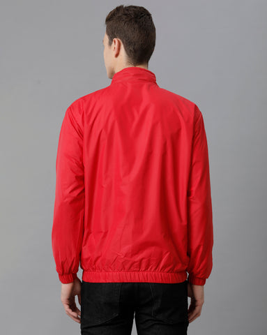 Black | White | Red Unisexual Slim Fit Windcheater