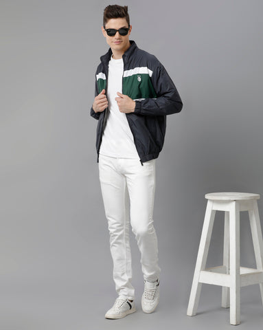 Green | White | Navy Unisexual Slim Fit Windcheater