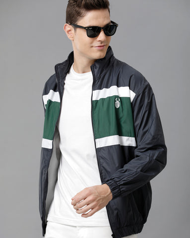 Green | White | Navy Unisexual Slim Fit Windcheater