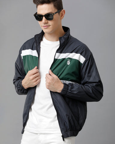 Green | White | Navy Unisexual Slim Fit Windcheater