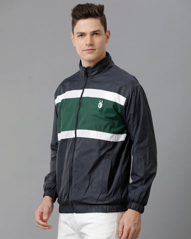 Green | White | Navy Unisexual Slim Fit Windcheater