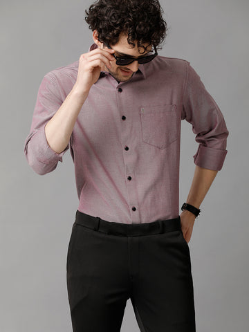 Nude Pink Premium Oxford Cotton Slim Fit Shirt