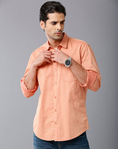 Orange Adam Full Sleeve Shirt