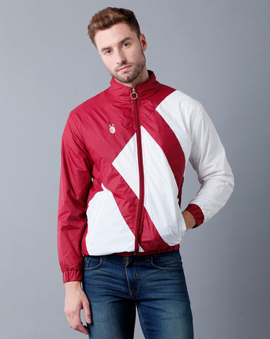 Red | White Slim Fit Windcheater